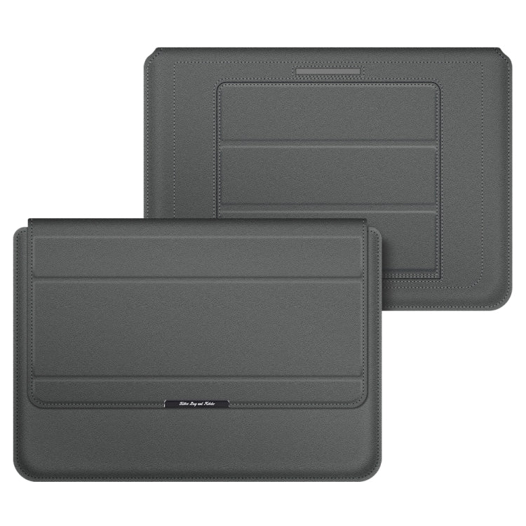 4 in 1 Universal Laptop Holder PU Water-resistant Protection Wrist Laptop Bag, Size:11/12inch(Grey) - 12.1 inch by PMC Jewellery | Online Shopping South Africa | PMC Jewellery | Buy Now Pay Later Mobicred