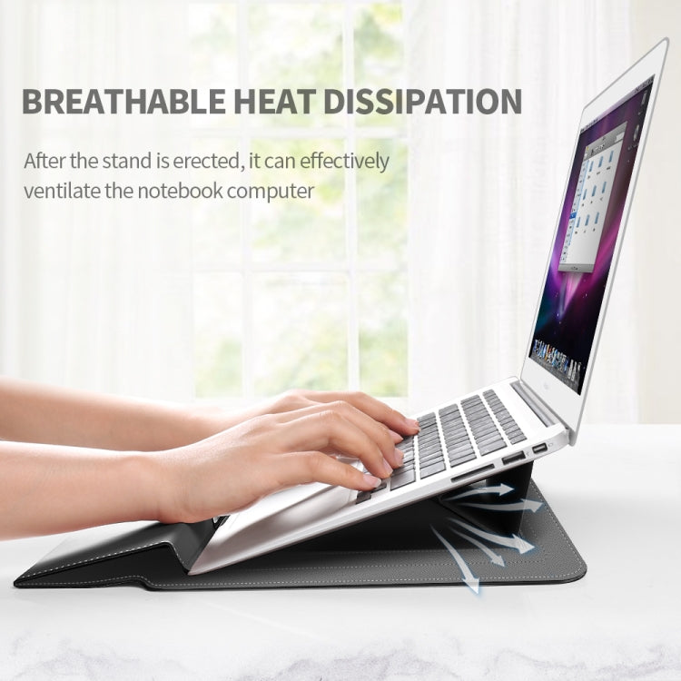 4 in 1 Universal Laptop Holder PU Waterproof Protection Wrist Laptop Bag, Size:11/12inch(Rose gold) - 12.1 inch by PMC TechLife | Online Shopping South Africa | PMC TechLife | Buy Now Pay Later Mobicred