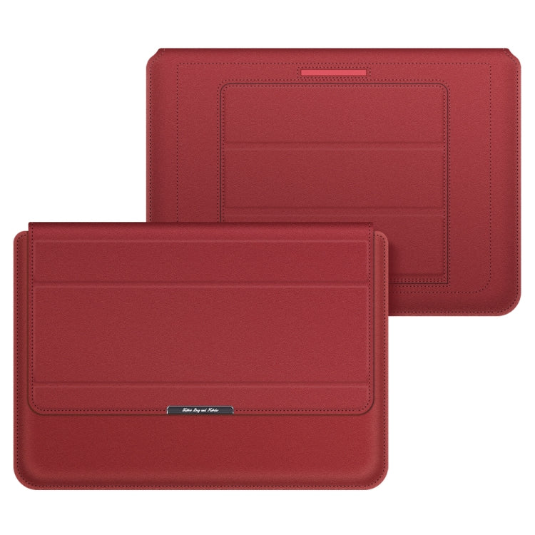 4 in 1 Universal Laptop Holder PU Water-resistant Protection Wrist Laptop Bag, Size:15/16inch(Red) - 15 inch by PMC Jewellery | Online Shopping South Africa | PMC Jewellery | Buy Now Pay Later Mobicred