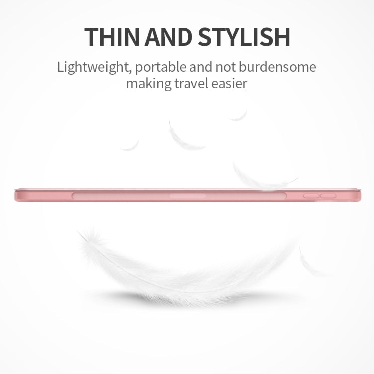 For iPad Air 11 2024 / Air 2022 10.9 Three-folding Surface Leather Matte TPU Bottom Smart Tablet Case(Rose gold) - iPad Air (2022) / (2020) 10.9 Cases by PMC TechLife | Online Shopping South Africa | PMC TechLife | Buy Now Pay Later Mobicred