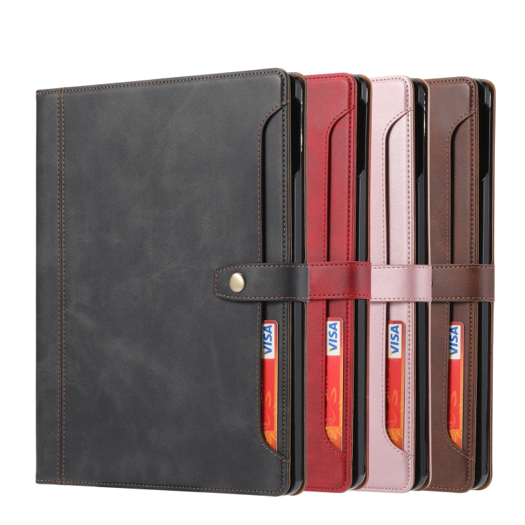 For iPad Air 11 2024 / Air 2022/2020 10.9 Calf Texture Double Fold Clasp Leather Tablet Case (Coffee) - iPad Air (2022) / (2020) 10.9 Cases by PMC TechLife | Online Shopping South Africa | PMC TechLife | Buy Now Pay Later Mobicred