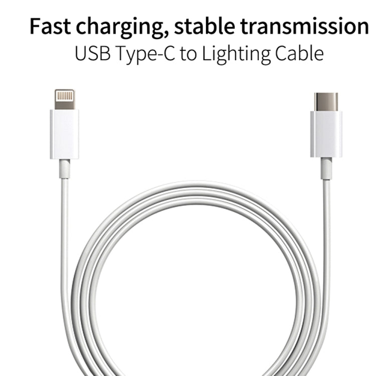 SDC-20W 2 in 1 PD 20W USB-C / Type-C Travel Charger + 3A PD3.0 USB-C / Type-C to 8 Pin Fast Charge Data Cable Set, Cable Length: 2m, EU Plug - USB Charger by PMC Jewellery | Online Shopping South Africa | PMC Jewellery | Buy Now Pay Later Mobicred