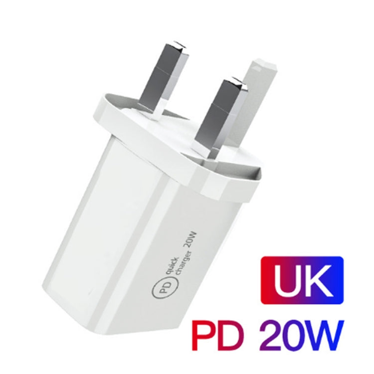 SDC-20W 2 in 1 PD 20W USB-C / Type-C Travel Charger + 3A PD3.0 USB-C / Type-C to 8 Pin Fast Charge Data Cable Set, Cable Length: 2m, UK Plug - free shipping - PMC Jewellery - Order now!