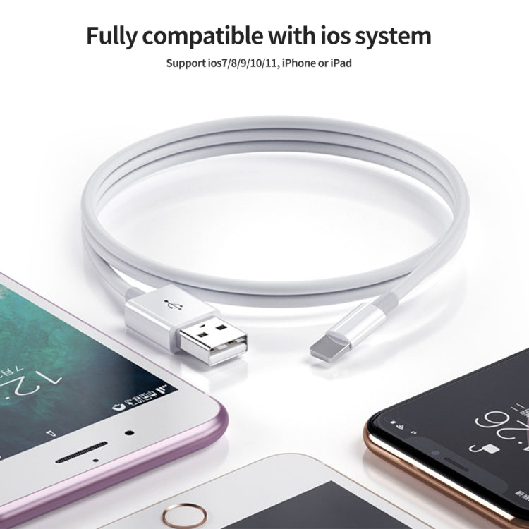 XJ-017 3A USB Male to 8 Pin Male Fast Charging Data Cable,  Length: 1m - Normal Style Cable by PMC Jewellery | Online Shopping South Africa | PMC Jewellery | Buy Now Pay Later Mobicred