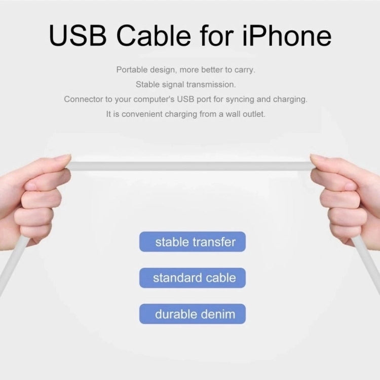 XJ-017 3A USB Male to 8 Pin Male Fast Charging Data Cable,  Length: 1m - Normal Style Cable by PMC Jewellery | Online Shopping South Africa | PMC Jewellery | Buy Now Pay Later Mobicred