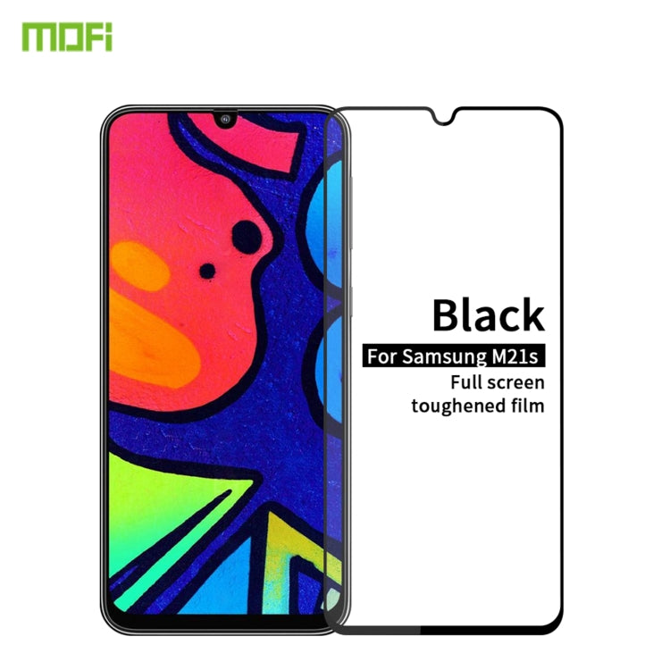 For Samsung Galaxy M21S MOFI 9H 2.5D Full Screen Tempered Glass Film(Black) - Galaxy Tempered Glass by MOFI | Online Shopping South Africa | PMC TechLife