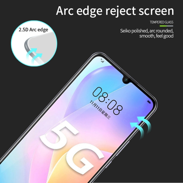 For Huawei Nova 8 SE MOFI 9H 2.5D Full Screen Tempered Glass Film(Black) - Huawei Tempered Glass by MOFI | Online Shopping South Africa | PMC TechLife | Buy Now Pay Later Mobicred