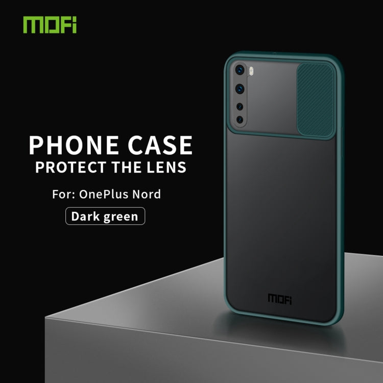For OnePlus Nord MOFI Xing Dun Series Translucent Frosted PC + TPU Privacy Anti-glare Shockproof All-inclusive Protective Case(Green) - OnePlus Cases by MOFI | Online Shopping South Africa | PMC TechLife | Buy Now Pay Later Mobicred