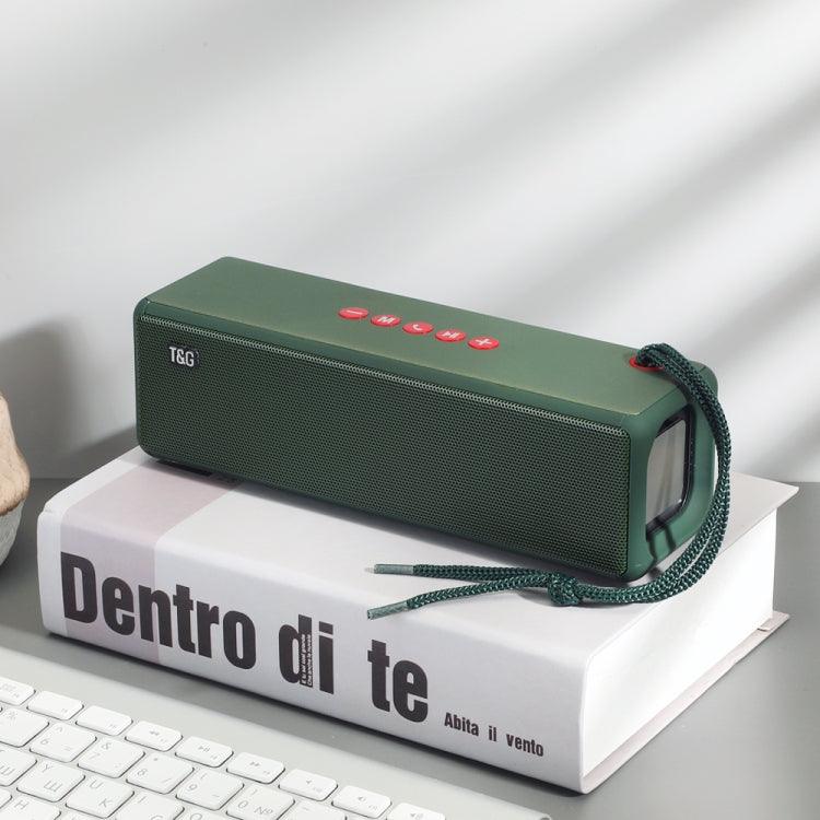 T&G TG271 TWS Subwoofer Bluetooth Speaker With Braided Rope, Support USB/AUX/TF Card/FM(Green) - free shipping - PMC Jewellery - Order now!