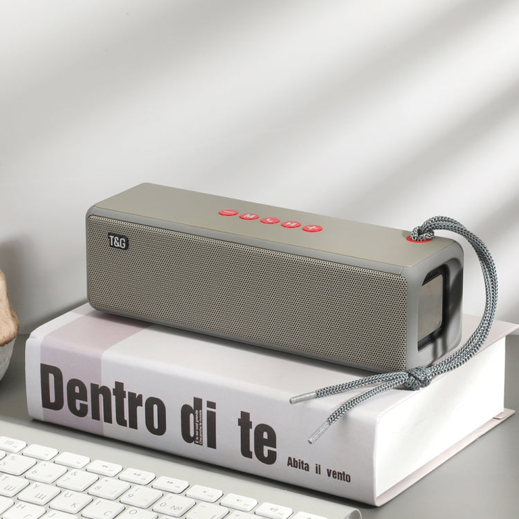 T&G TG271 TWS Subwoofer Bluetooth Speaker With Braided Rope, Support USB/AUX/TF Card/FM(Gray) - free shipping - PMC Jewellery - Order now!
