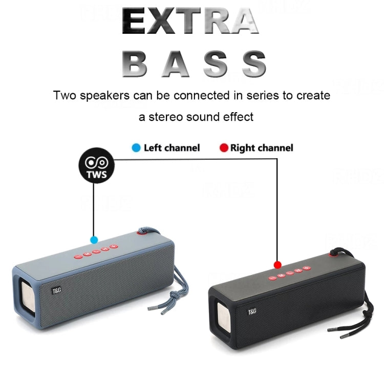 T&G TG271 TWS Subwoofer Bluetooth Speaker With Braided Rope, Support USB/AUX/TF Card/FM(Black) - free shipping - PMC Jewellery - Order now!