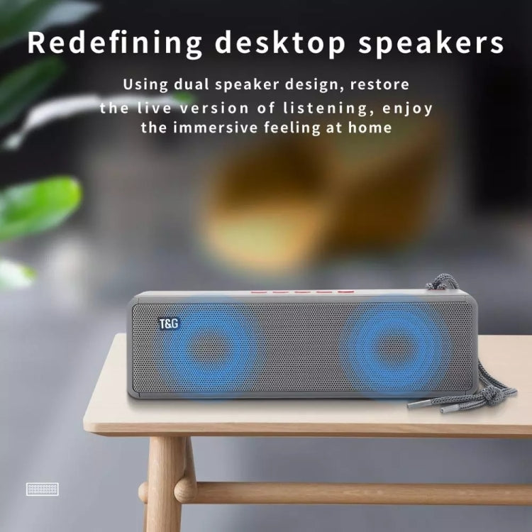 T&G TG271 TWS Subwoofer Bluetooth Speaker With Braided Rope, Support USB/AUX/TF Card/FM(Black) - free shipping - PMC Jewellery - Order now!