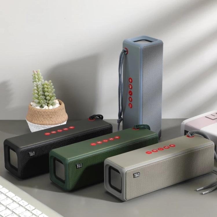 T&G TG271 TWS Subwoofer Bluetooth Speaker With Braided Rope, Support USB/AUX/TF Card/FM(Gray) - free shipping - PMC Jewellery - Order now!