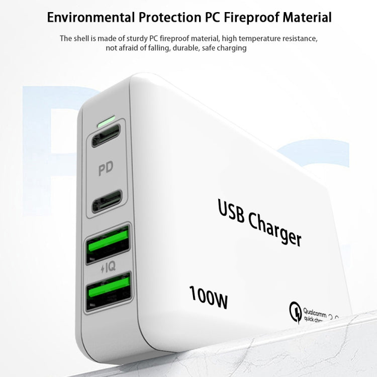 PD65W-A9 PD 65W Dual Dort USB-C / Type-C + Dual USB Charger with 5A USB-C / Type-C to USB-C / Type-C Fast Charging Cable for Apple MacBook Series US Plug - free shipping - PMC Jewellery - Order now!