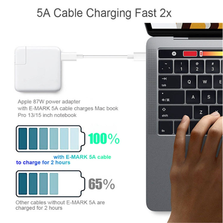 PD65W-A9 PD 65W Dual Dort USB-C / Type-C + Dual USB Charger with 5A USB-C / Type-C to USB-C / Type-C Fast Charging Cable for Apple MacBook Series UK Plug - Cable & Adapter by PMC Jewellery | Online Shopping South Africa | PMC Jewellery | Buy Now Pay Later Mobicred