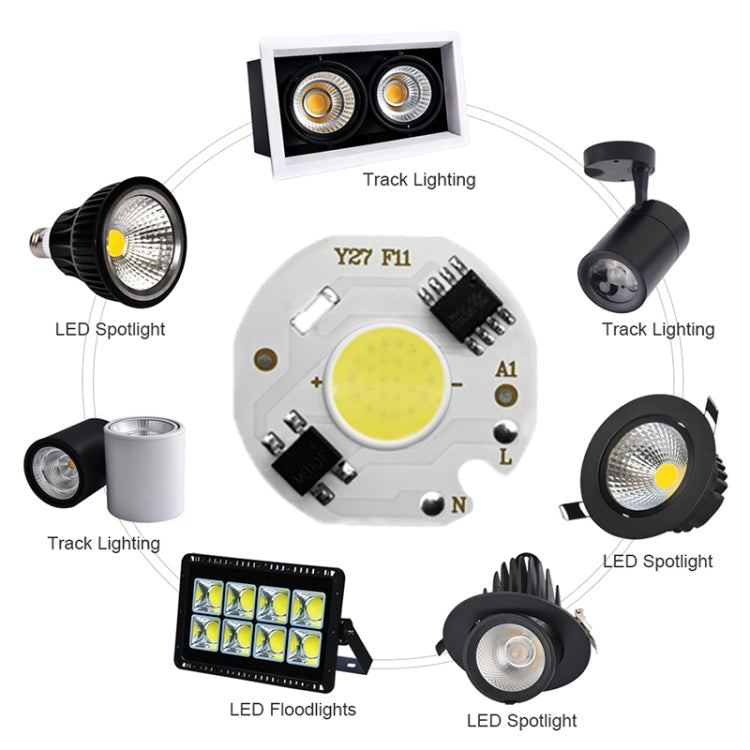 10 pcs COB LED Light Chip AC 220V LED Bulb Light Intelligent IC Driver Bulb Light DIY Spotlight Downlight Chip Outdoor Flood Light(12W(cold white)) - Light Beads by PMc TechLife | Online Shopping South Africa | PMc TechLife | Buy Now Pay Later Mobicred