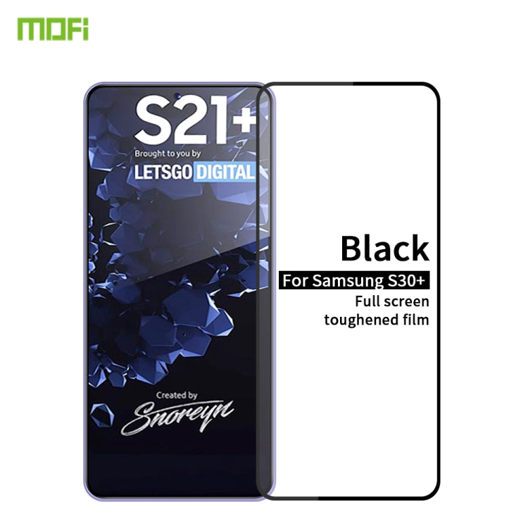 For Samsung Galaxy S21+ 5G MOFI 9H 2.5D Full Screen Tempered Glass Film(Black) - Galaxy Tempered Glass by MOFI | Online Shopping South Africa | PMC TechLife | Buy Now Pay Later Mobicred