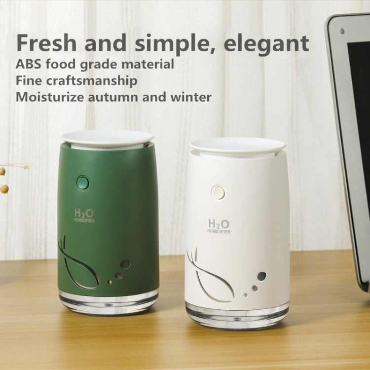 Concise Fish Pattern Mini Home Mute Bedroom Student Dormitory Office Portable USB Wireless Durable Humidifier(Green) - free shipping - PMC TechLife - Order now!