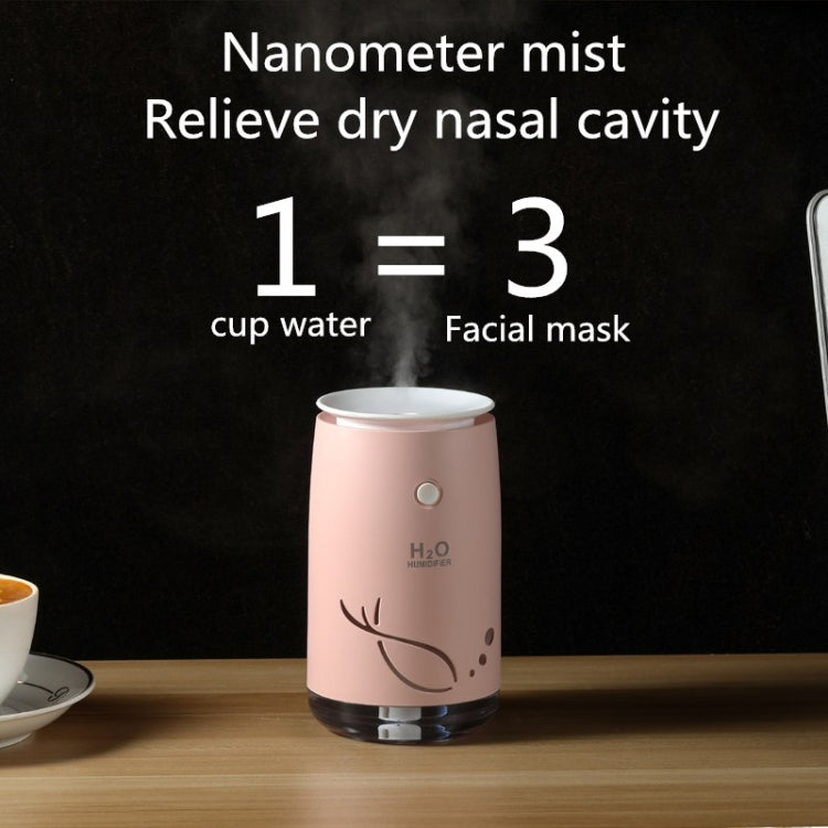 Concise Fish Pattern Mini Home Mute Bedroom Student Dormitory Office Portable USB Wireless Durable Humidifier(Red) - free shipping - PMC TechLife - Order now!