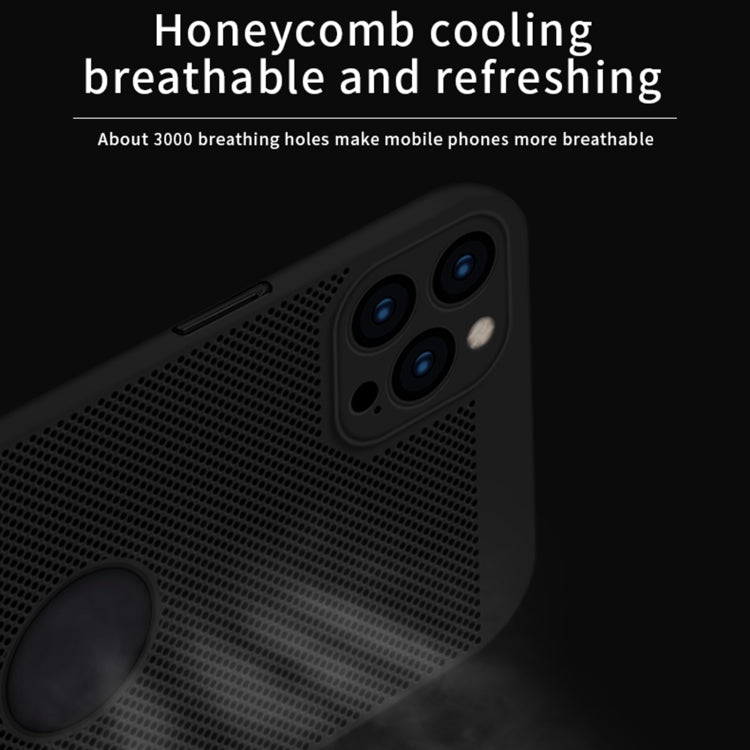 For iPhone 12 Pro Max MOFi Honeycomb Texture Breathable PC Shockproof Protective Back Cover Case(Red) - iPhone 12 Pro Max Cases by MOFI | Online Shopping South Africa | PMC TechLife