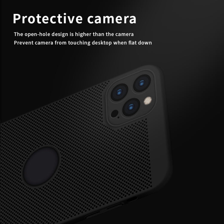 For iPhone 12 Pro Max MOFi Honeycomb Texture Breathable PC Shockproof Protective Back Cover Case(Red) - iPhone 12 Pro Max Cases by MOFI | Online Shopping South Africa | PMC TechLife
