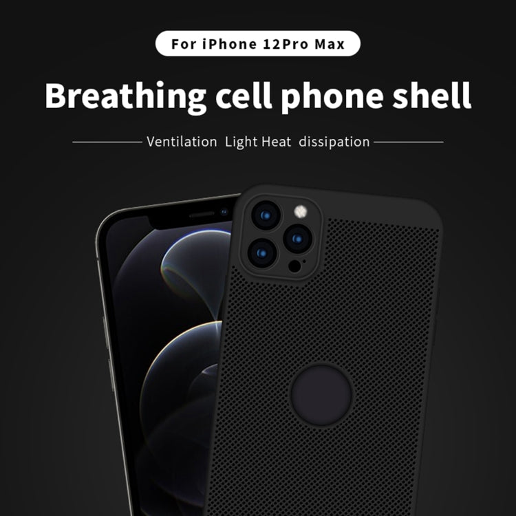 For iPhone 12 Pro Max MOFi Honeycomb Texture Breathable PC Shockproof Protective Back Cover Case(Rose Gold) - iPhone 12 Pro Max Cases by MOFI | Online Shopping South Africa | PMC TechLife | Buy Now Pay Later Mobicred