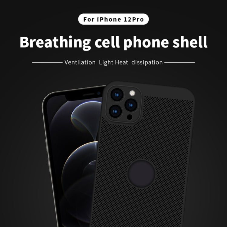 For iPhone 12 Pro MOFi Honeycomb Texture Breathable PC Shockproof Protective Back Cover Case(Rose Gold) - iPhone 12 / 12 Pro Cases by MOFI | Online Shopping South Africa | PMC TechLife