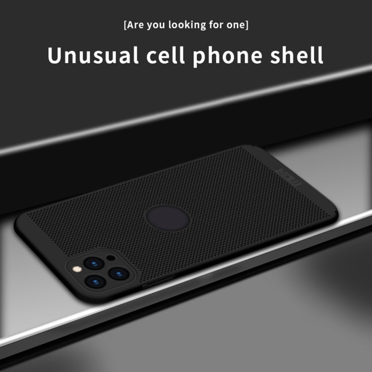 For iPhone 12 Pro MOFi Honeycomb Texture Breathable PC Shockproof Protective Back Cover Case(Rose Gold) - iPhone 12 / 12 Pro Cases by MOFI | Online Shopping South Africa | PMC TechLife