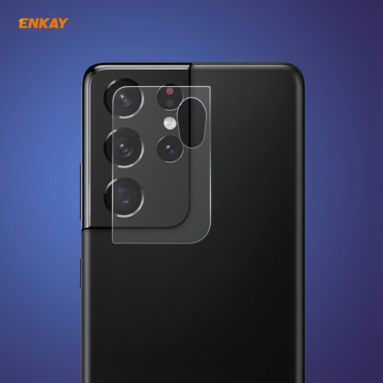 For Samsung Galaxy S21 Ultra ENKAY Hat-Prince 0.2mm 9H 2.15D Round Edge Rear Camera Lens Tempered Glass Film Protector - For Samsung by ENKAY | Online Shopping South Africa | PMC TechLife | Buy Now Pay Later Mobicred