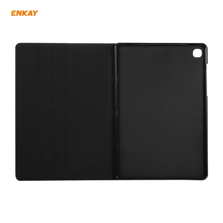 For Samsung Galaxy Tab A7 10.4 T500 / T505 2020 / 2022 ENKAY Horizontal Flip PU Leather + TPU Smart Case with Holder & Sleep / Wake-up Function(Black) - free shipping - PMc TechLife - Order now!