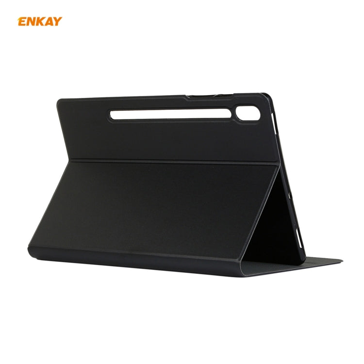 For Samsung Galaxy Tab S8 / Galaxy Tab S7 11.0 T870 / T875 ENKAY Horizontal Flip PU Leather + TPU Smart Case with Holder & Sleep / Wake-up Function(Black) - free shipping - PMc TechLife - Order now!