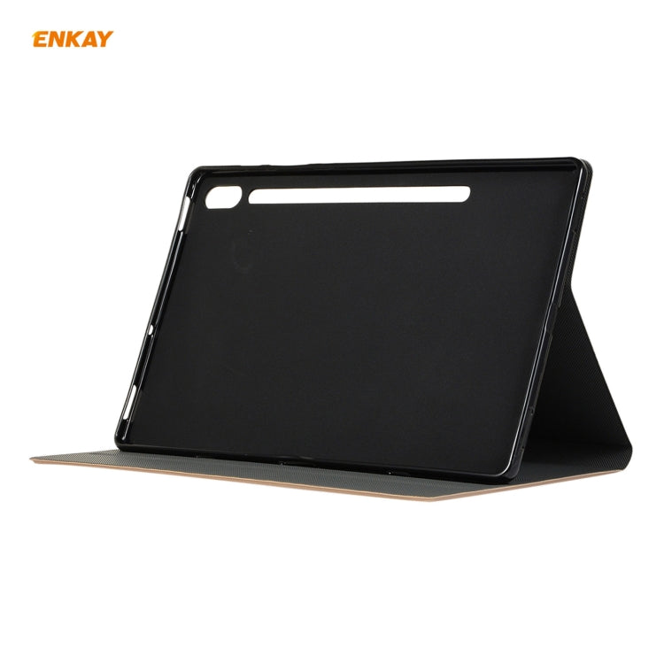 For Samsung Galaxy Tab S8 / Galaxy Tab S7 11.0 T870 / T875 ENKAY Horizontal Flip PU Leather + TPU Smart Case with Holder & Sleep / Wake-up Function(Black) - free shipping - PMc TechLife - Order now!