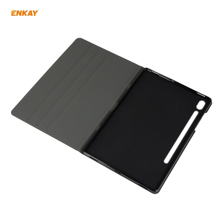For Samsung Galaxy Tab S8 / Galaxy Tab S7 11.0 T870 / T875 ENKAY Horizontal Flip PU Leather + TPU Smart Case with Holder & Sleep / Wake-up Function(Cyan) - free shipping - PMc TechLife - Order now!
