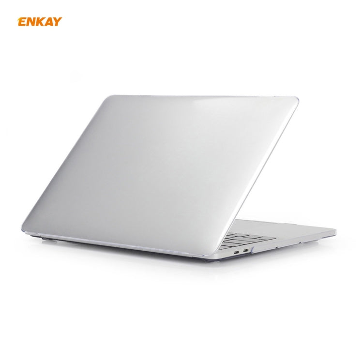 ENKAY 3 in 1 Crystal Laptop Protective Case + EU Version TPU Keyboard Film + Anti-dust Plugs Set for MacBook Pro 13.3 inch A1706 / A1989 / A2159 (with Touch Bar)(Transparent) - free shipping - PMC Jewellery - Order now!
