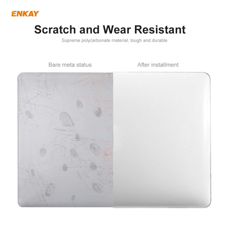 ENKAY 3 in 1 Crystal Laptop Protective Case + EU Version TPU Keyboard Film + Anti-dust Plugs Set for MacBook Pro 13.3 inch A1706 / A1989 / A2159 (with Touch Bar)(Pink) - free shipping - PMC Jewellery - Order now!