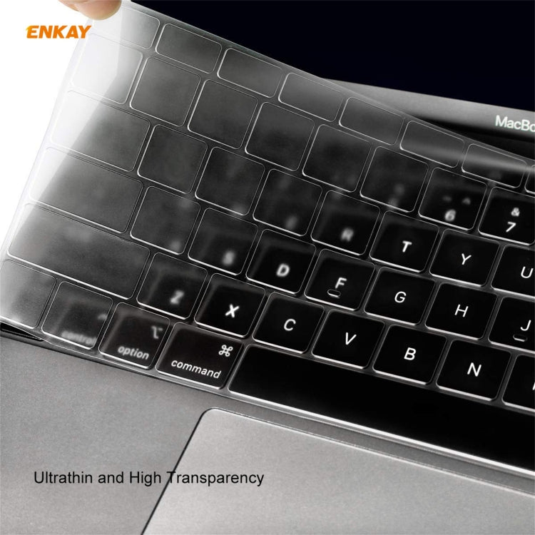 ENKAY 3 in 1 Crystal Laptop Protective Case + EU Version TPU Keyboard Film + Anti-dust Plugs Set for MacBook Pro 13.3 inch A1706 / A1989 / A2159 (with Touch Bar)(Purple) - free shipping - PMC Jewellery - Order now!