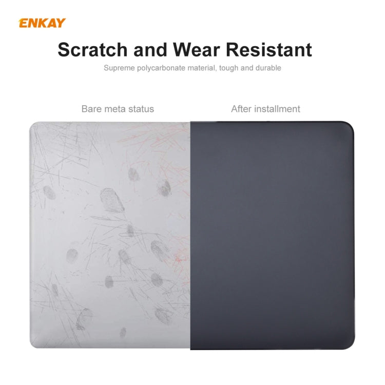 ENKAY 3 in 1 Matte Laptop Protective Case + EU Version TPU Keyboard Film + Anti-dust Plugs Set for MacBook Pro 13.3 inch A1706 / A1989 / A2159 (with Touch Bar)(Black) - free shipping - PMC Jewellery - Order now!