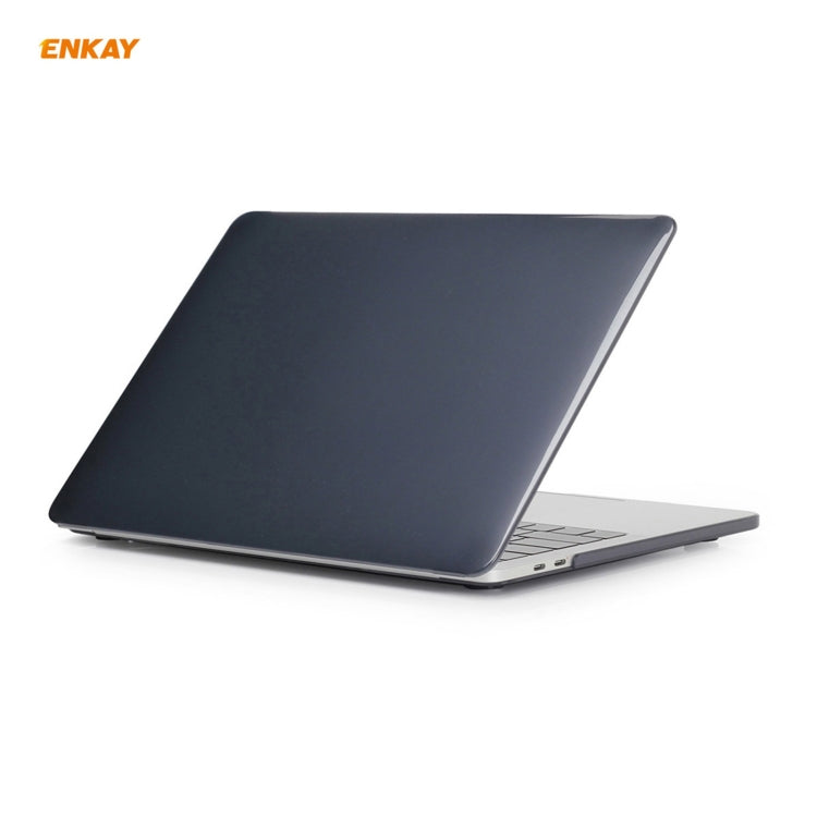 ENKAY 3 in 1 Crystal Laptop Protective Case + US Version TPU Keyboard Film + Anti-dust Plugs Set for MacBook Pro 13.3 inch A1706 / A1989 / A2159 (with Touch Bar)(Black) - free shipping - PMC Jewellery - Order now!