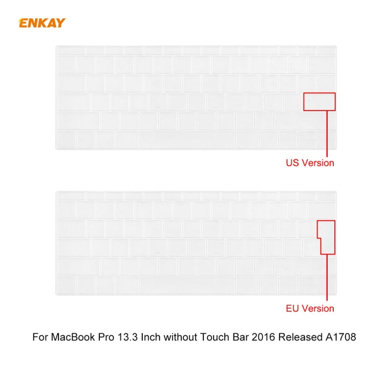 ENKAY 3 in 1 Matte Laptop Protective Case + EU Version TPU Keyboard Film + Anti-dust Plugs Set for MacBook Pro 13.3 inch A1708 (without Touch Bar)(Dark Blue) - free shipping - PMC Jewellery - Order now!
