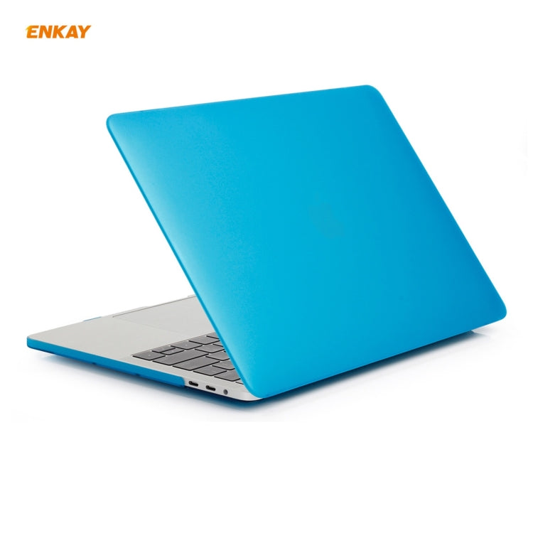 ENKAY 3 in 1 Matte Laptop Protective Case + US Version TPU Keyboard Film + Anti-dust Plugs Set for MacBook Pro 15.4 inch A1707 & A1990 (with Touch Bar)(Light Blue) - free shipping - PMC Jewellery - Order now!