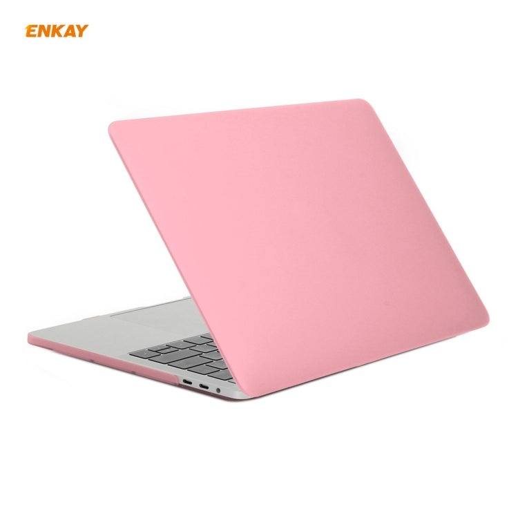 ENKAY 3 in 1 Matte Laptop Protective Case + US Version TPU Keyboard Film + Anti-dust Plugs Set for MacBook Pro 15.4 inch A1707 & A1990 (with Touch Bar)(Pink) - free shipping - PMC Jewellery - Order now!