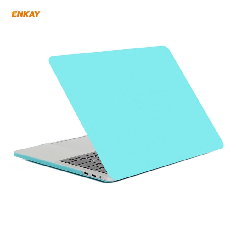 ENKAY 3 in 1 Matte Laptop Protective Case + US Version TPU Keyboard Film + Anti-dust Plugs Set for MacBook Pro 15.4 inch A1707 & A1990 (with Touch Bar)(Cyan) - free shipping - PMC Jewellery - Order now!
