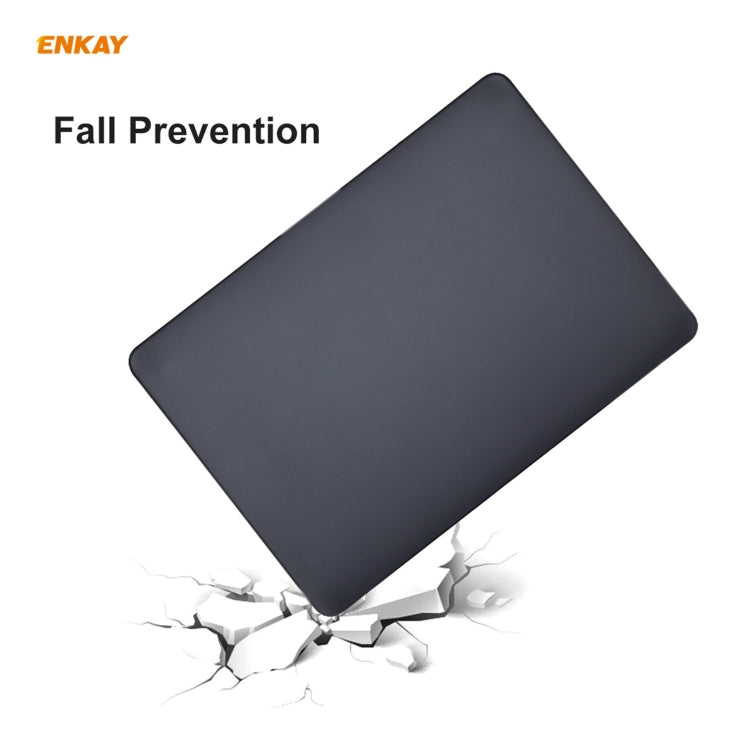 ENKAY 3 in 1 Matte Laptop Protective Case + EU Version TPU Keyboard Film + Anti-dust Plugs Set for MacBook Pro 15.4 inch A1707 & A1990 (with Touch Bar)(White) - free shipping - PMC Jewellery - Order now!