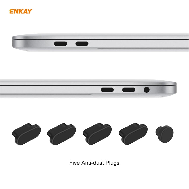 ENKAY 3 in 1 Matte Laptop Protective Case + EU Version TPU Keyboard Film + Anti-dust Plugs Set for MacBook Pro 15.4 inch A1707 & A1990 (with Touch Bar)(Dark Blue) - free shipping - PMC Jewellery - Order now!