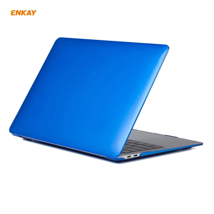 ENKAY 3 in 1 Crystal Laptop Protective Case + US Version TPU Keyboard Film + Anti-dust Plugs Set for MacBook Air 13.3 inch A1932 (2018)(Dark Blue) - free shipping - PMC Jewellery - Order now!