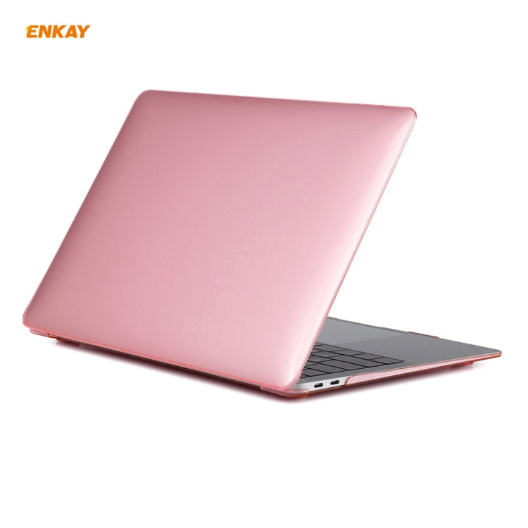 ENKAY 3 in 1 Crystal Laptop Protective Case + US Version TPU Keyboard Film + Anti-dust Plugs Set for MacBook Air 13.3 inch A1932 (2018)(Pink) - free shipping - PMC Jewellery - Order now!