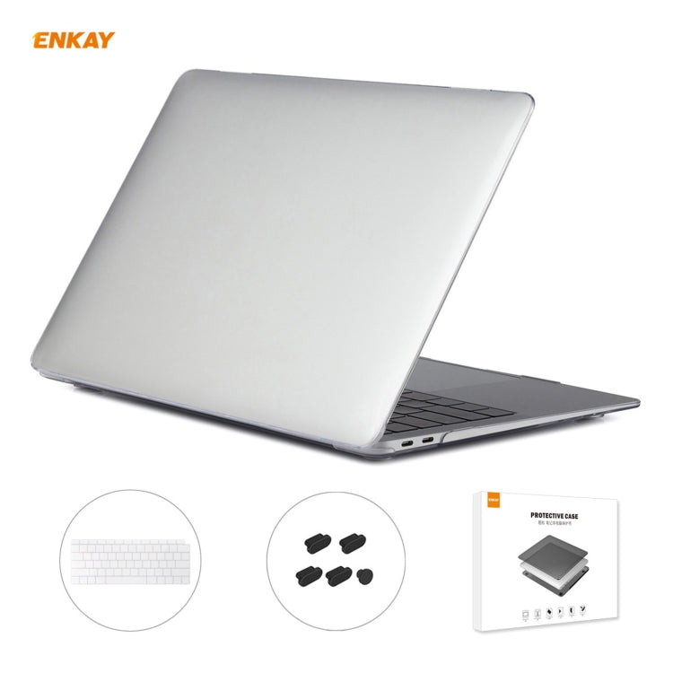 ENKAY 3 in 1 Crystal Laptop Protective Case + US Version TPU Keyboard Film + Anti-dust Plugs Set for MacBook Air 13.3 inch A1932 (2018)(Transparent) - free shipping - PMC Jewellery - Order now!