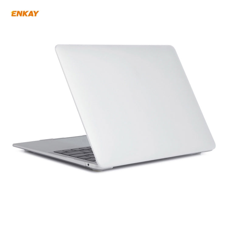 ENKAY 3 in 1 Matte Laptop Protective Case + EU Version TPU Keyboard Film + Anti-dust Plugs Set for MacBook Air 13.3 inch A1932 (2018)(White) - free shipping - PMC Jewellery - Order now!