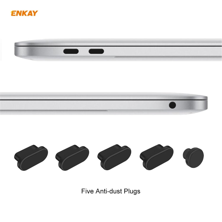 ENKAY 3 in 1 Matte Laptop Protective Case + EU Version TPU Keyboard Film + Anti-dust Plugs Set for MacBook Air 13.3 inch A1932 (2018)(White) - free shipping - PMC Jewellery - Order now!