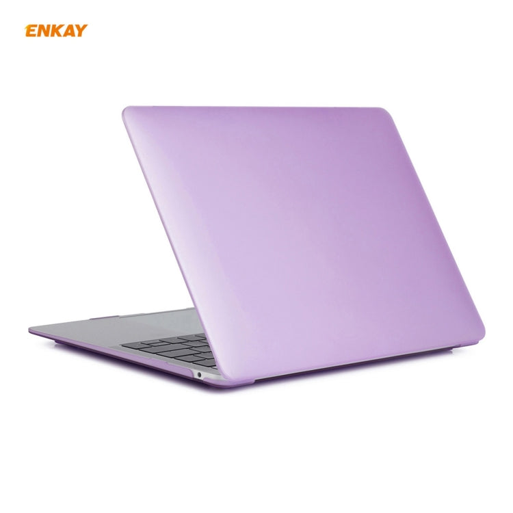 ENKAY 3 in 1 Matte Laptop Protective Case + EU Version TPU Keyboard Film + Anti-dust Plugs Set for MacBook Air 13.3 inch A2179 & A2337 (2020)(Purple) - free shipping - PMC Jewellery - Order now!